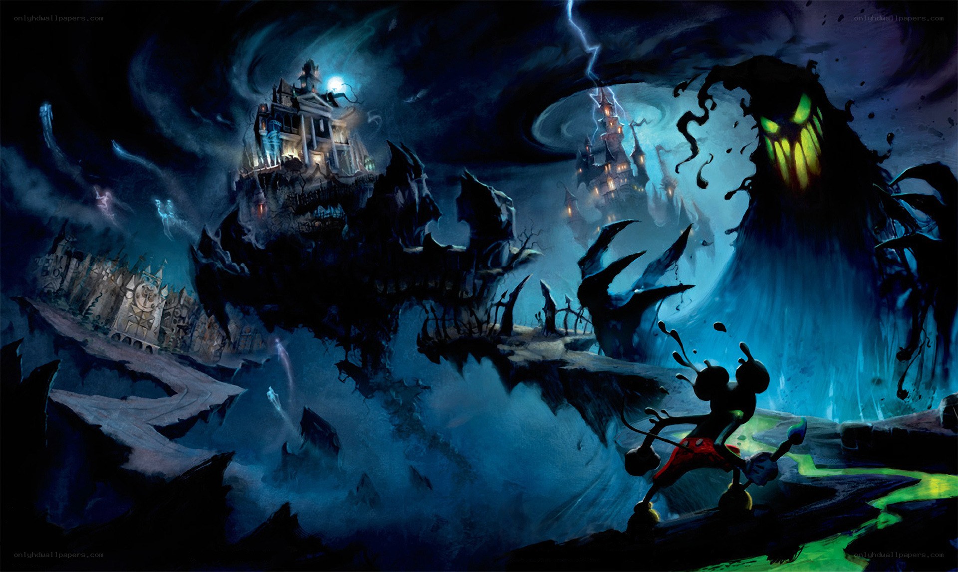 Mickey Mouse in a haunted world