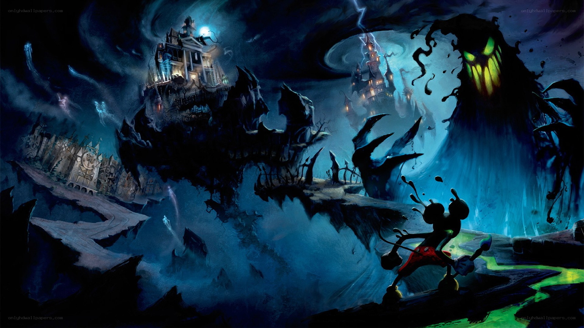 Mickey Mouse in a haunted world