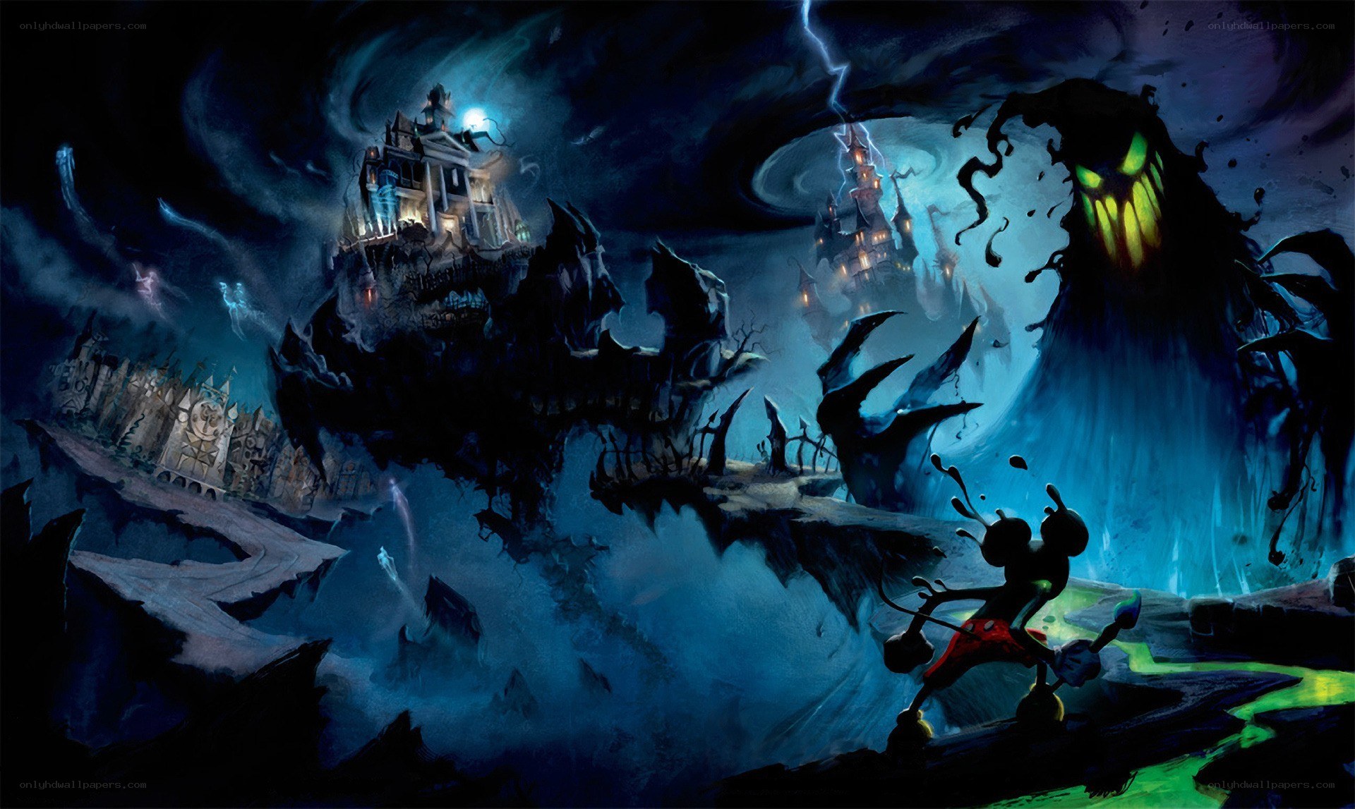 Mickey Mouse in a haunted world