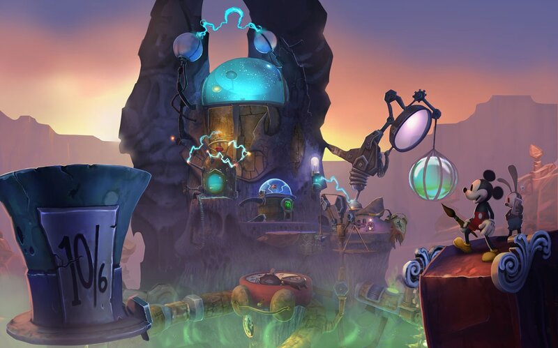 Mickey Mouse in a steampunk lab