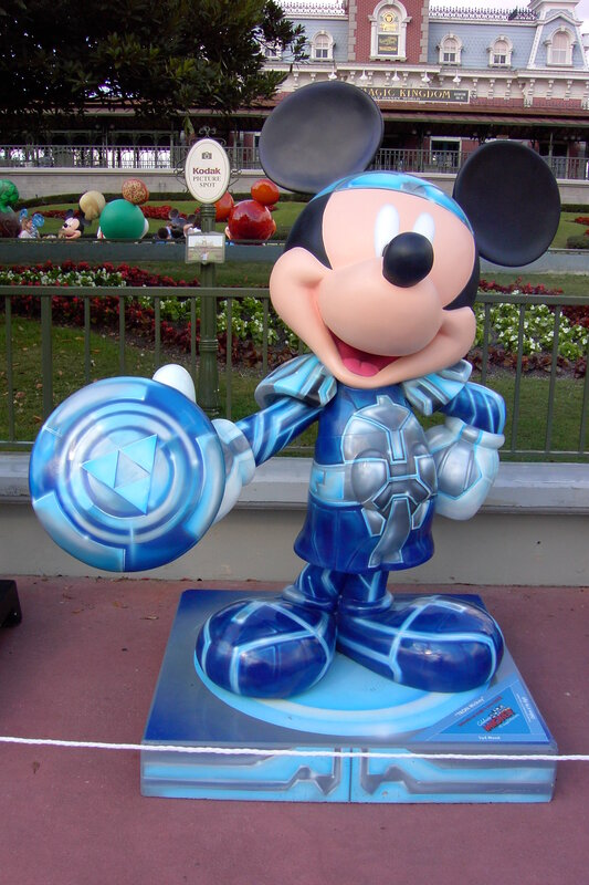 Mickey Mouse in futuristic armor