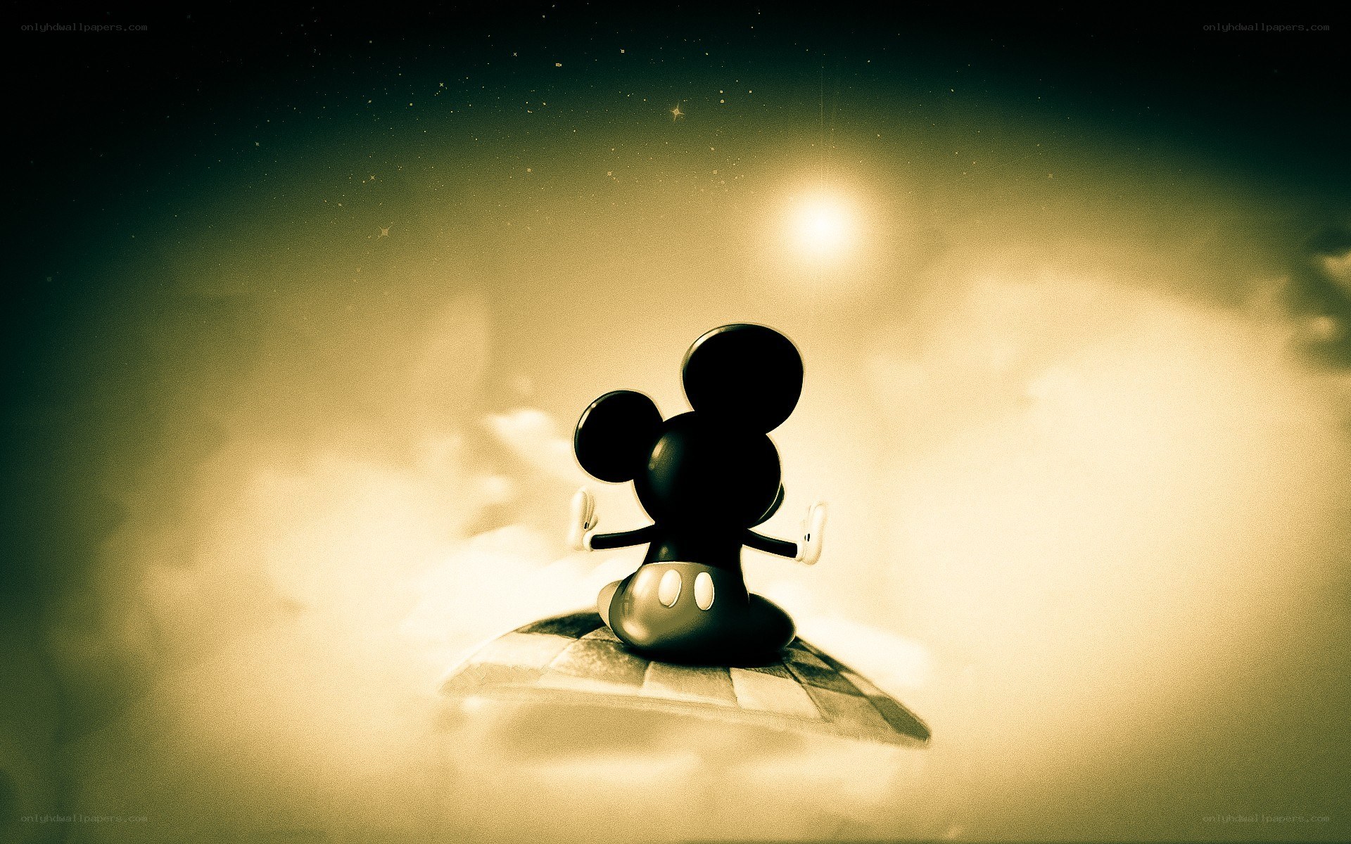 Mickey Mouse in the clouds