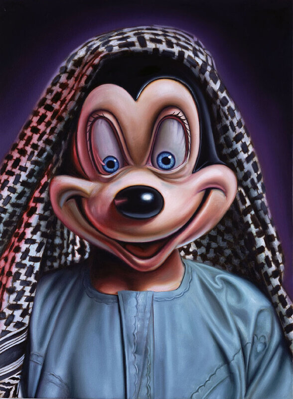 Mickey Mouse in traditional attire