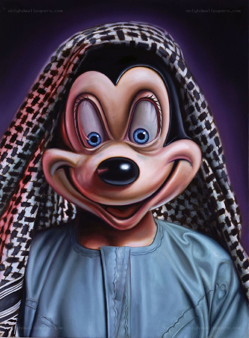 Mickey Mouse in traditional attire