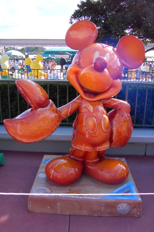 Mickey Mouse lobster statue
