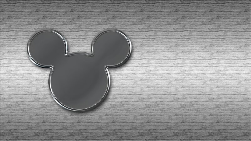 Mickey Mouse logo on metal