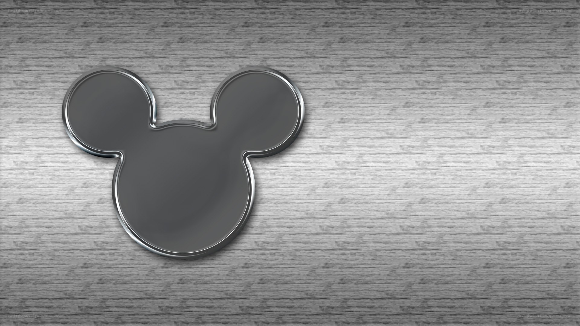 Mickey Mouse logo on metal