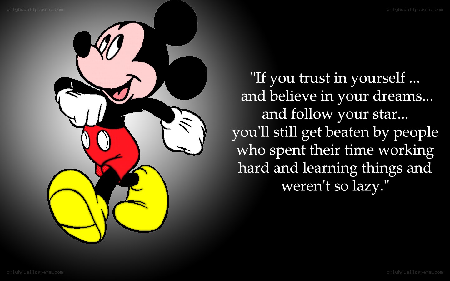 Mickey Mouse motivational quote