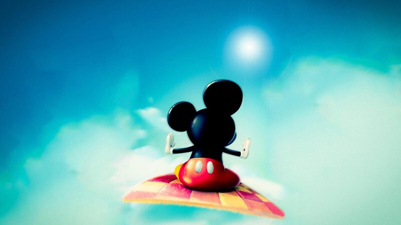 Mickey Mouse on Carpet — Blue, Serene, Afternoon