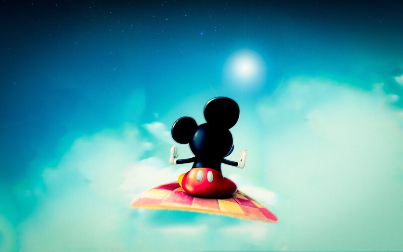 Mickey Mouse on Carpet — Blue, Serene, Night