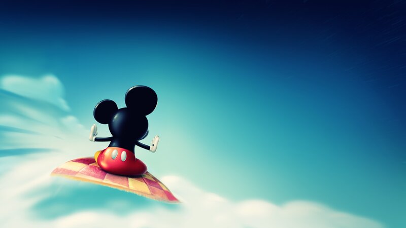 Mickey Mouse on Carpet — Blue, Serene