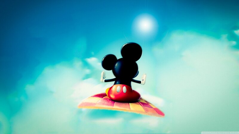 Mickey Mouse on Surfboard
