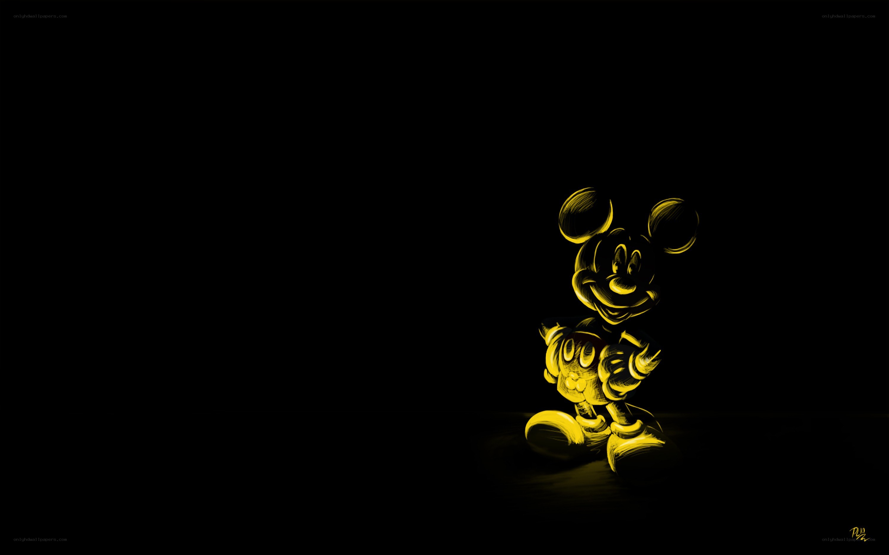 Mickey Mouse silhouette art
