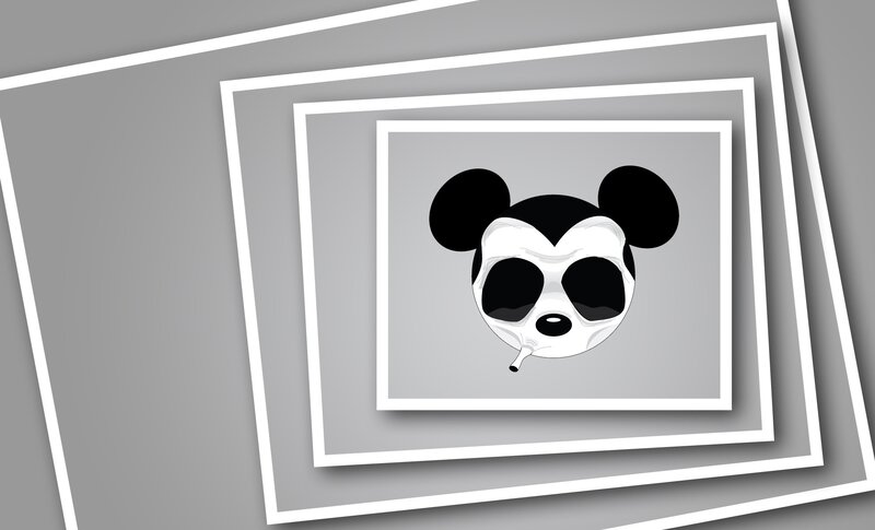 Mickey Mouse skull art