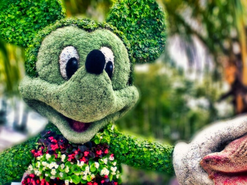 Mickey Mouse topiary sculpture