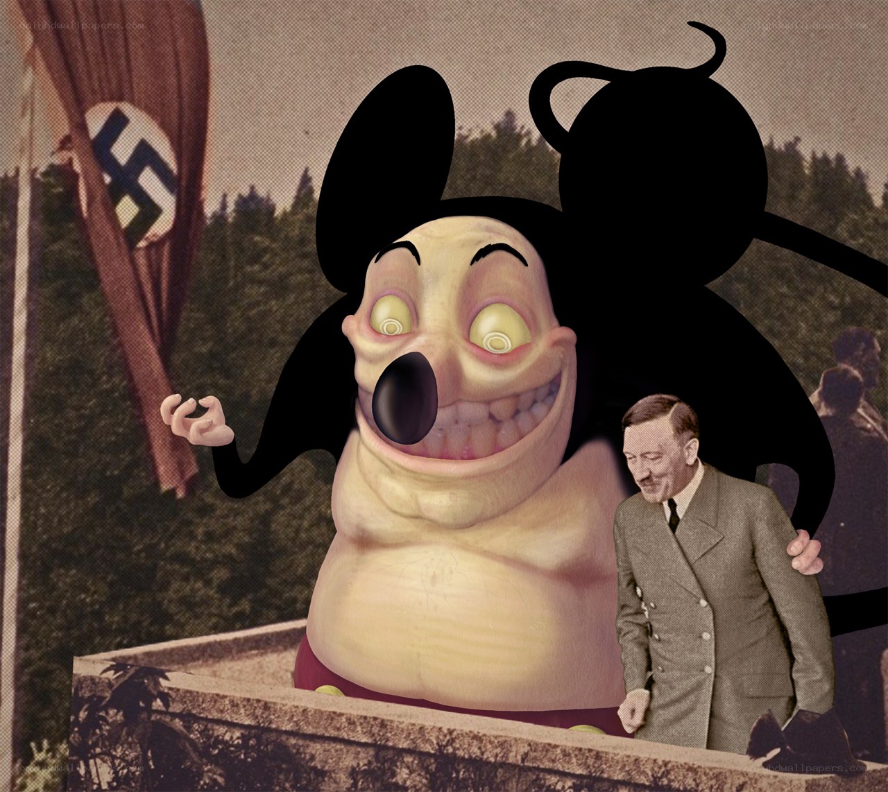 Mickey Mouse with Hitler