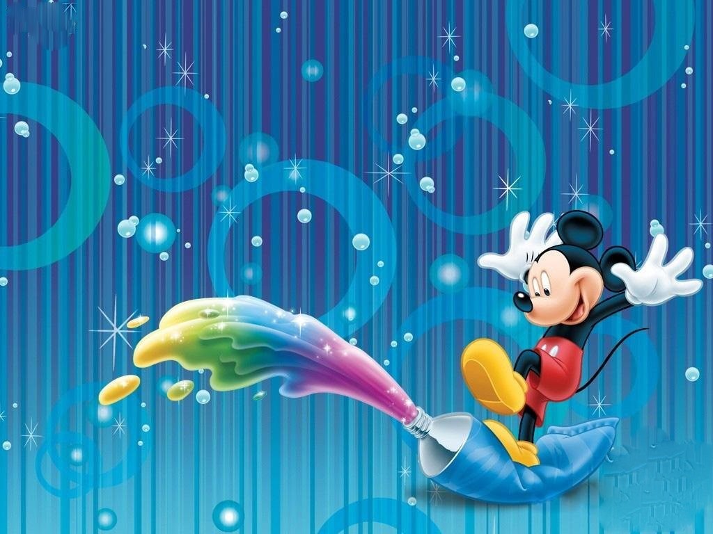 Mickey Mouse with paintbrush