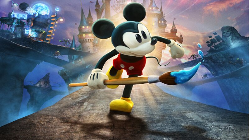 Mickey Mouse with Paintbrush — Blue