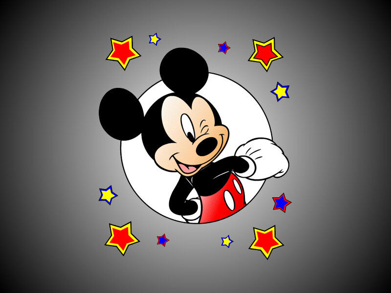 Mickey Mouse with stars