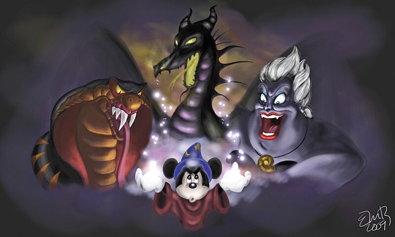 Mickey Mouse with Villains
