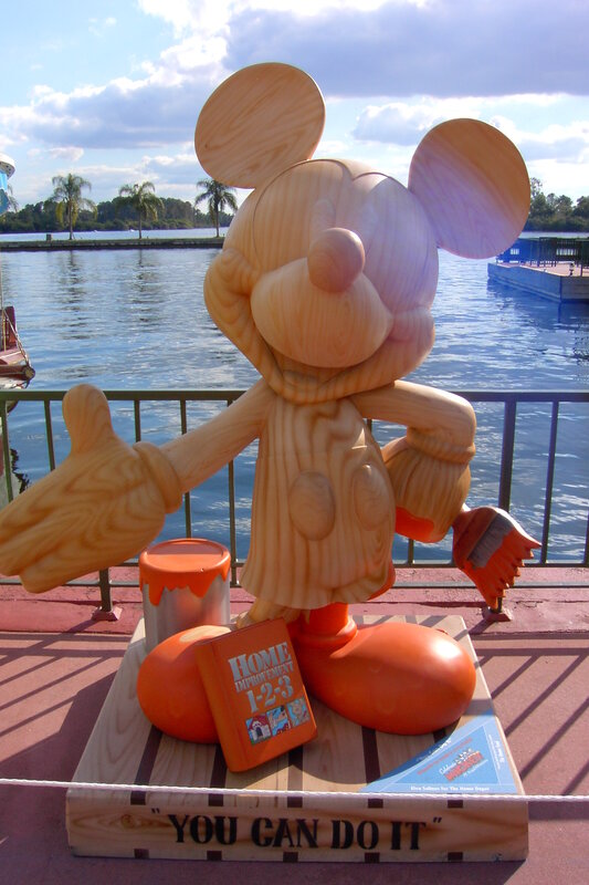 Mickey Mouse wood sculpture