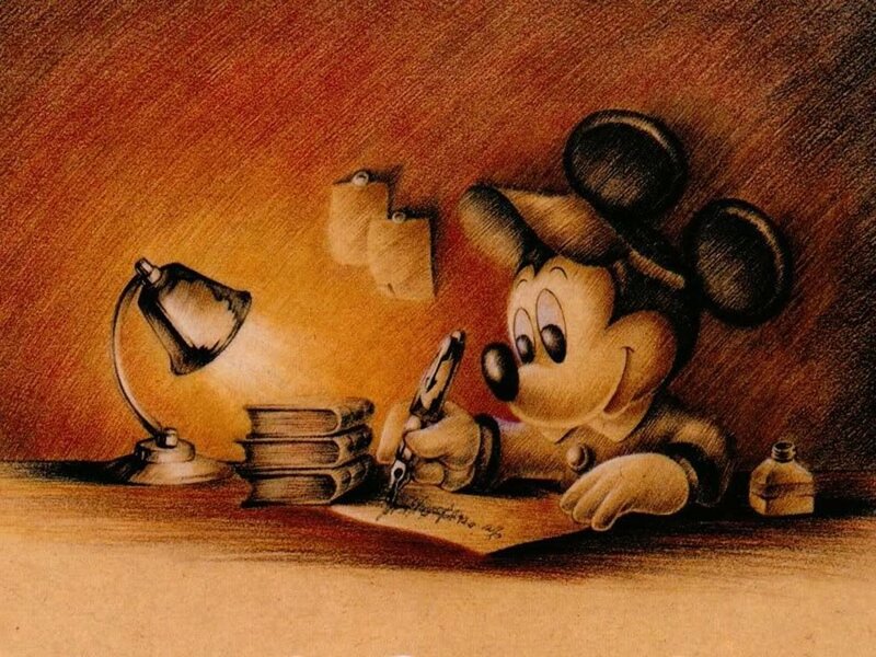 Mickey Mouse Writing
