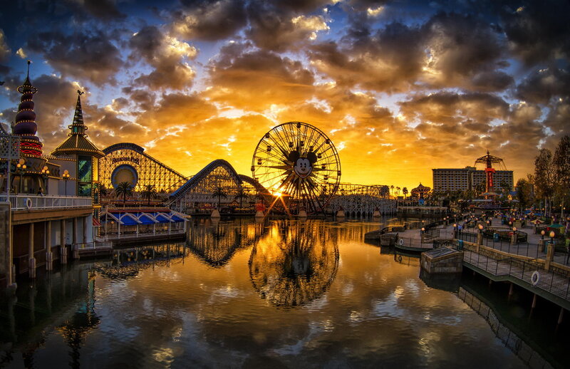 Mickey's Fun Wheel at Sunset