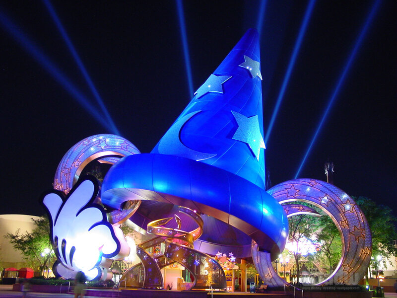 Mickey's Magic Hat at night