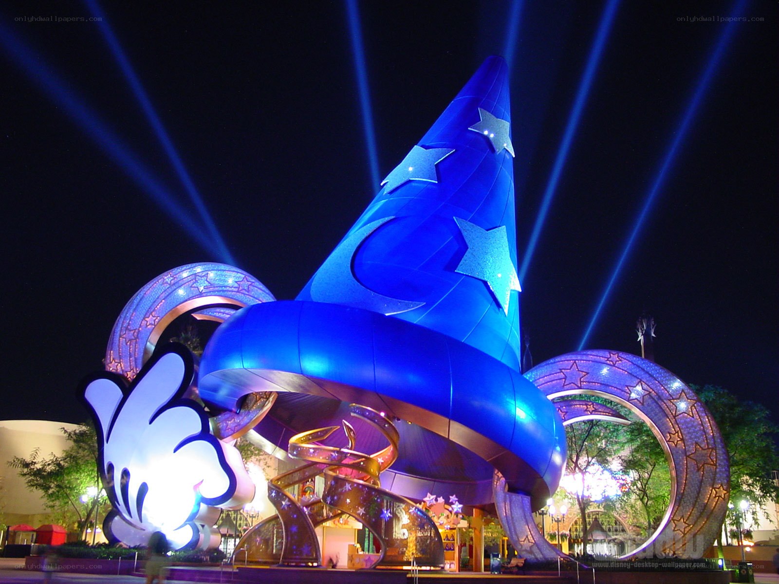 Mickey's Magic Hat at night