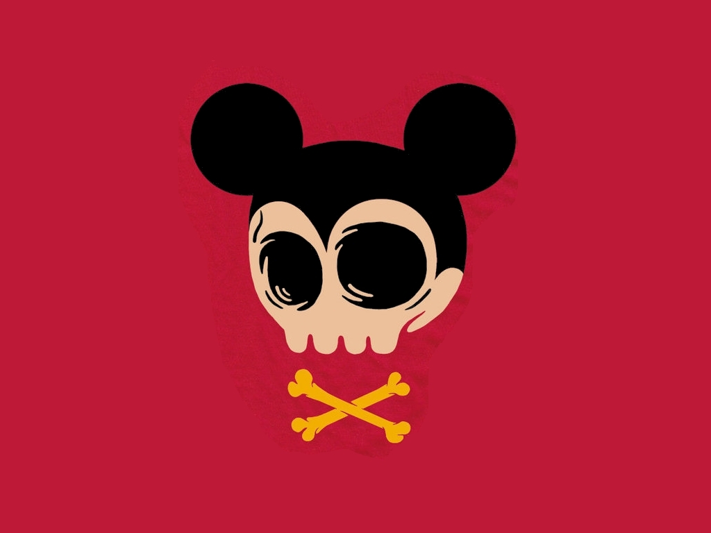 Mickey skull pirate flag