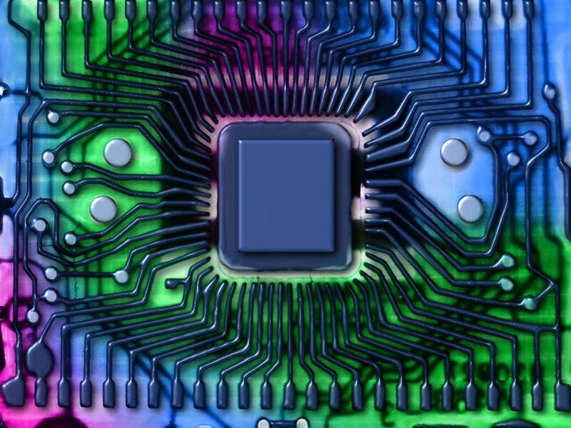 Microchip Circuit Board — Green