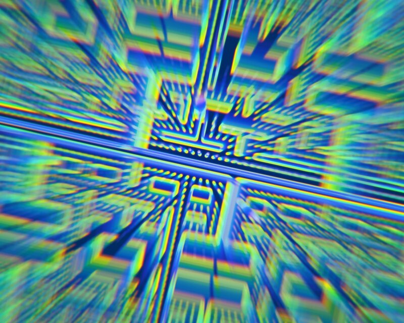 Microchip Circuitry — Blue