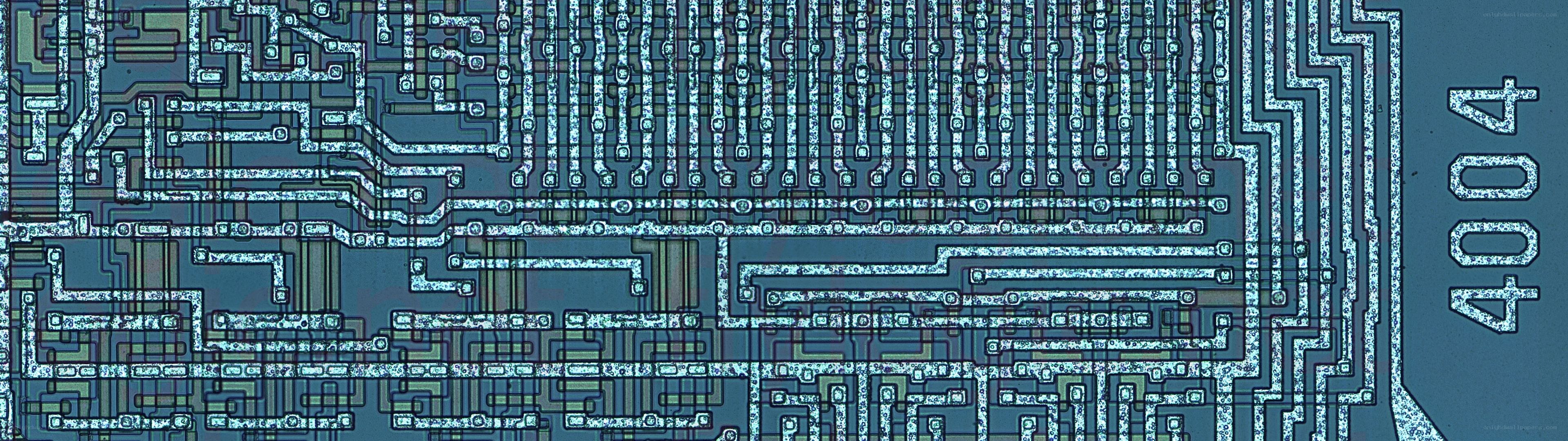 microchip circuitry close-up