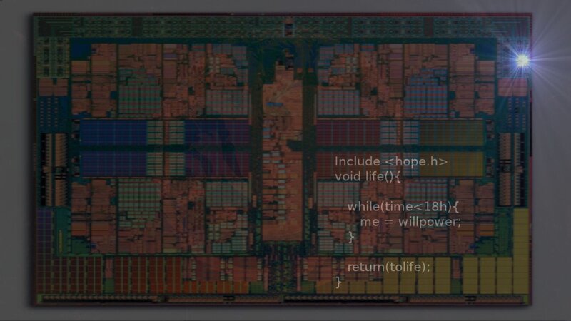 microchip with code overlay