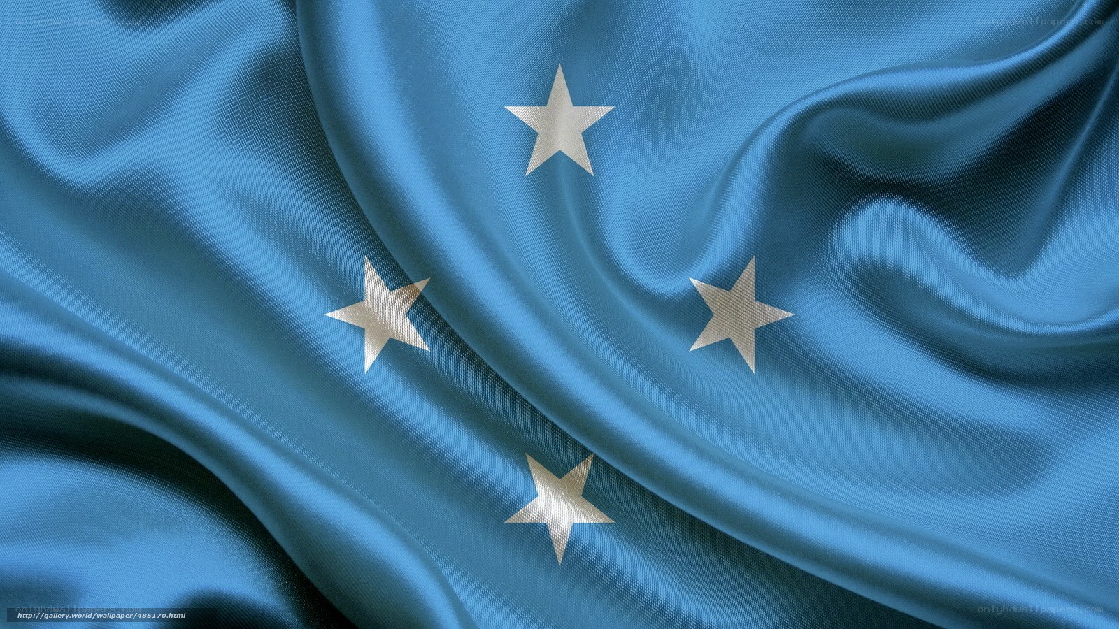 Micronesia flag waving