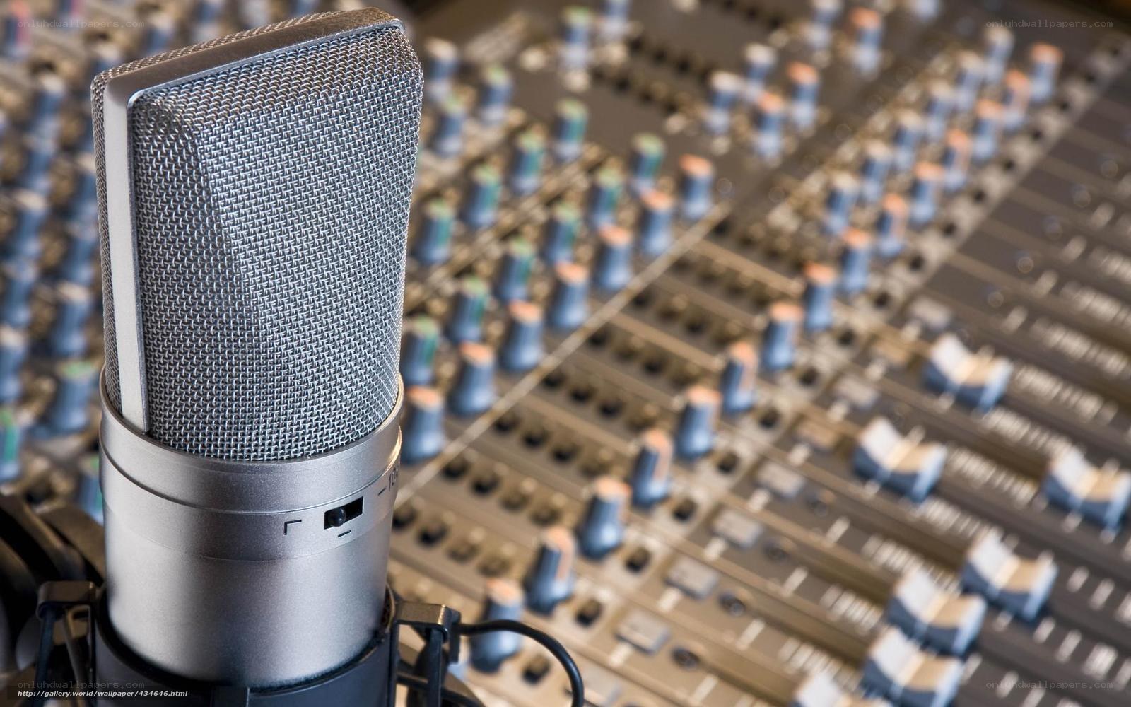 microphone in recording studio