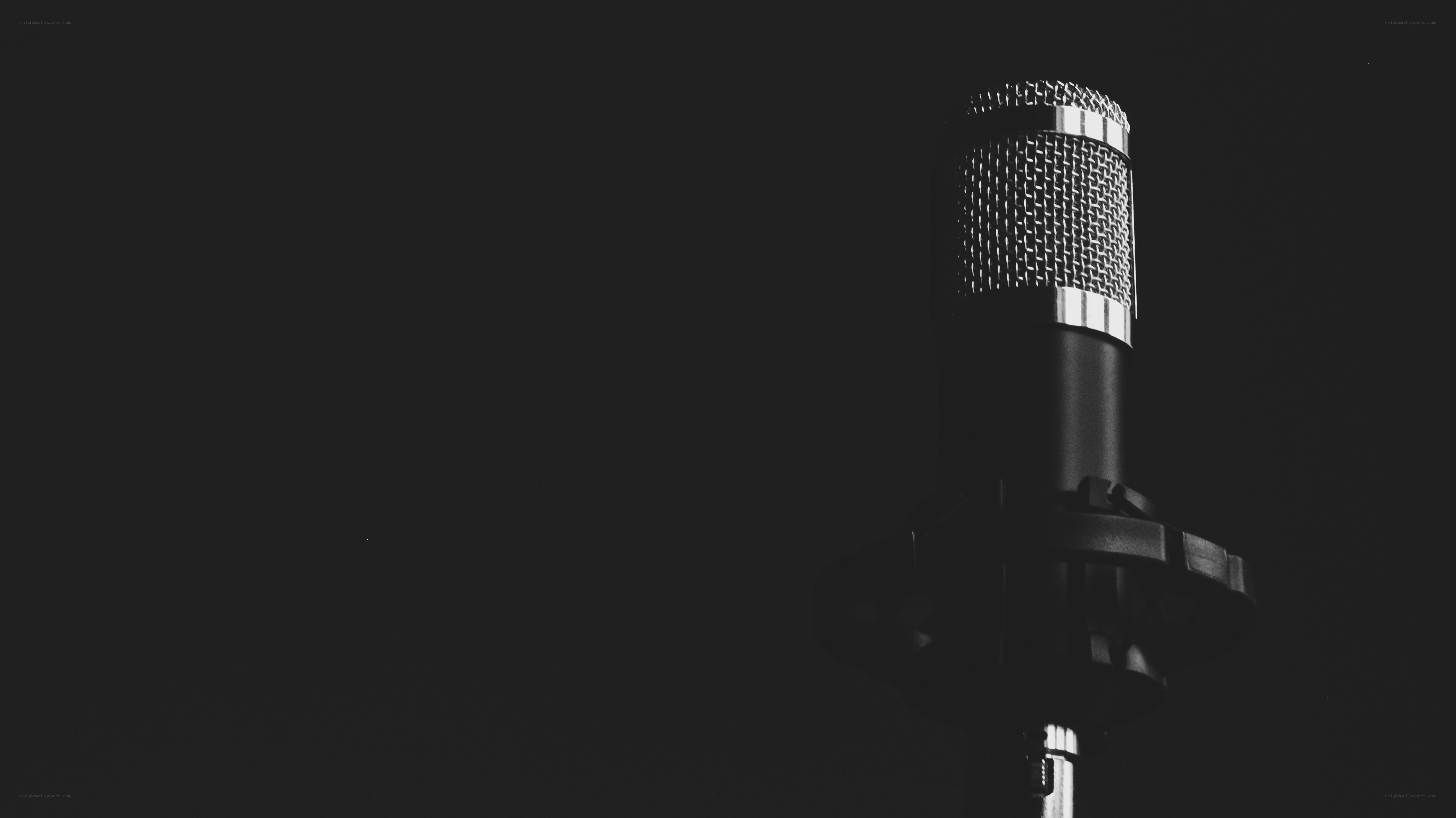 microphone on dark background