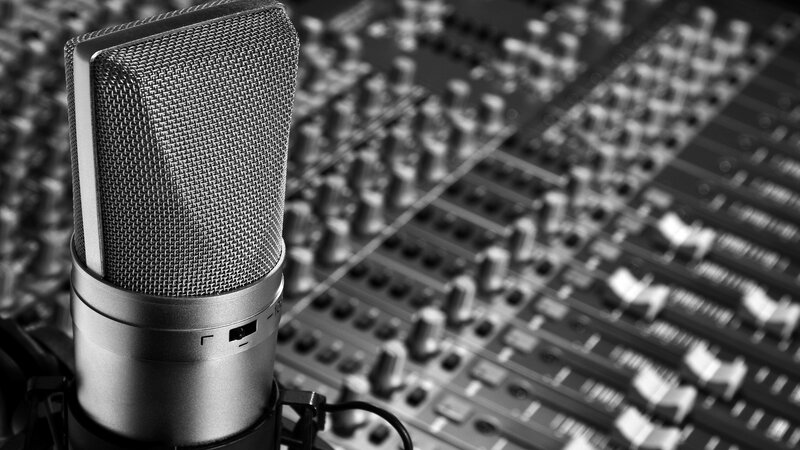 Microphone on Mixing Board