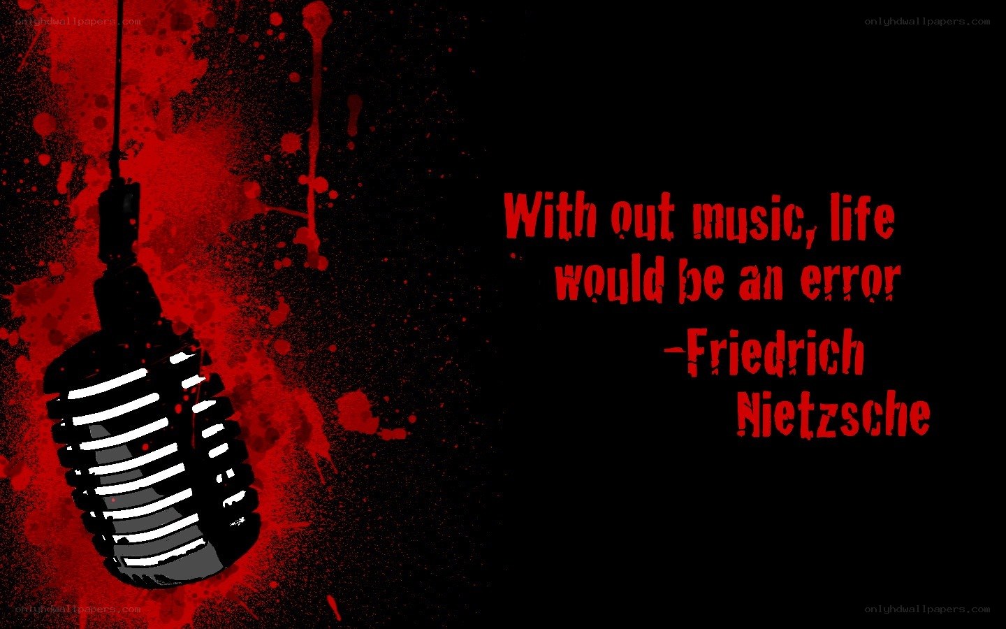 Microphone with red splatter