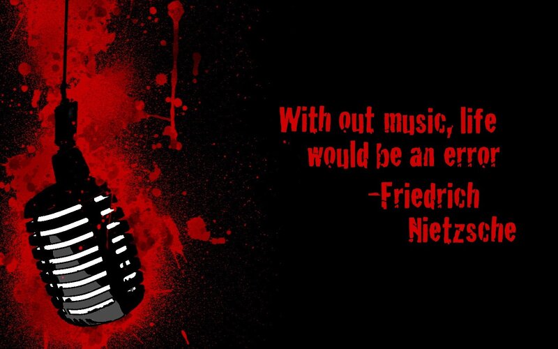 Microphone with Red Splatters — Black