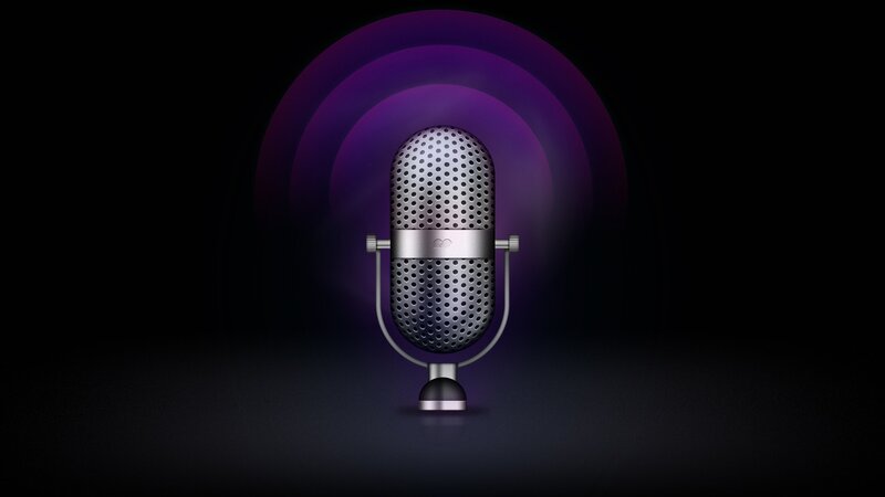microphone with sound waves