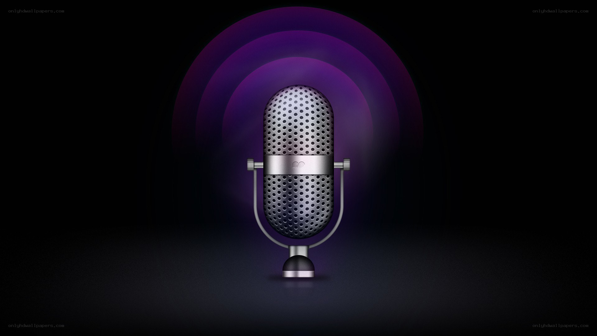 microphone with sound waves