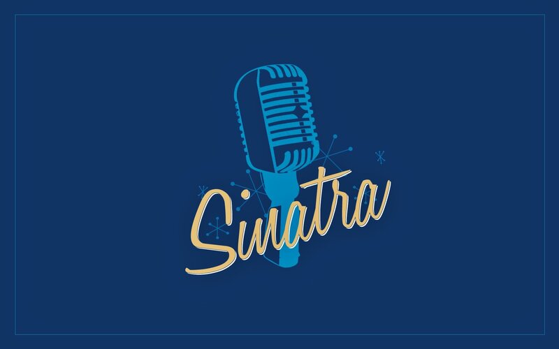 Microphone with Text — Blue