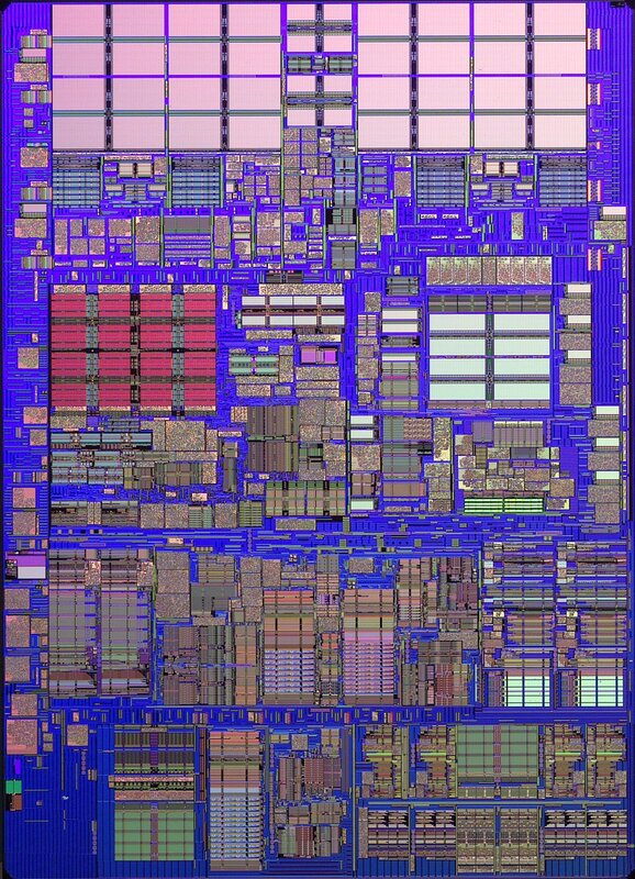 microprocessor die photograph