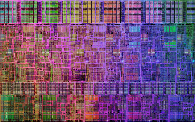 Microprocessor Die — Purple