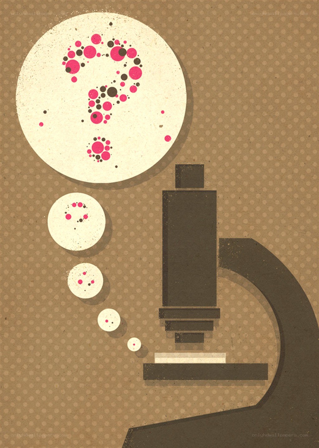 microscope and question marks
