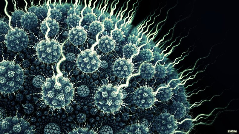 Microscopic Organisms — Blue, Dramatic
