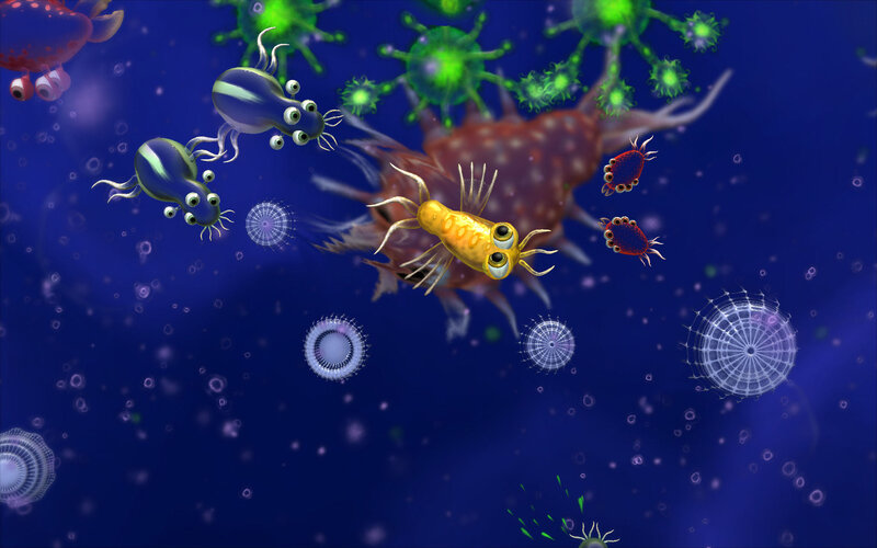Microscopic Organisms — Blue