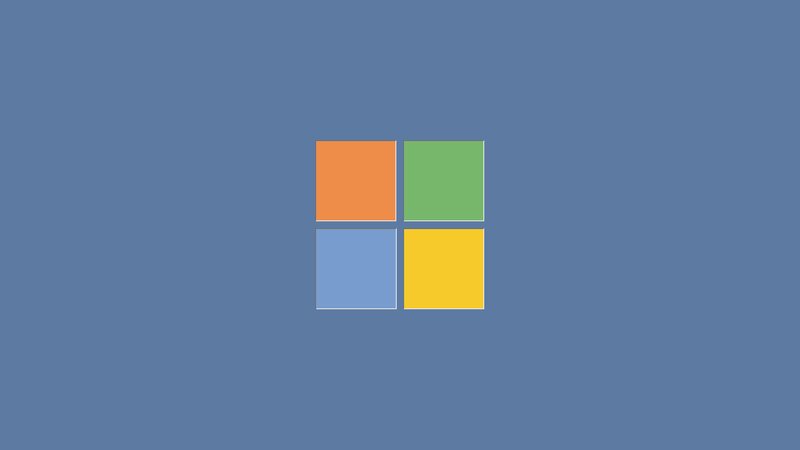 Microsoft Logo — Blue, Neutral, Vector Art