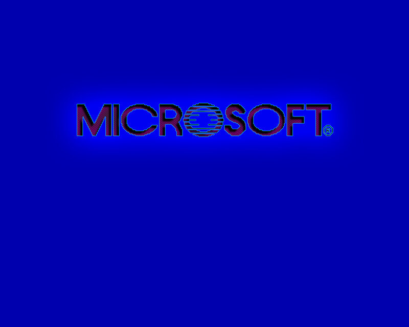Microsoft logo on blue background